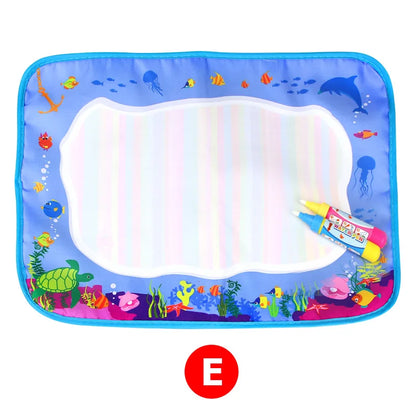 Coolplay Animal Themes Rainbow Water Drawing Mat & 2 Pens Water Doodle Mat Coloring Books Water Painting Rug Xmas Gift for Kids