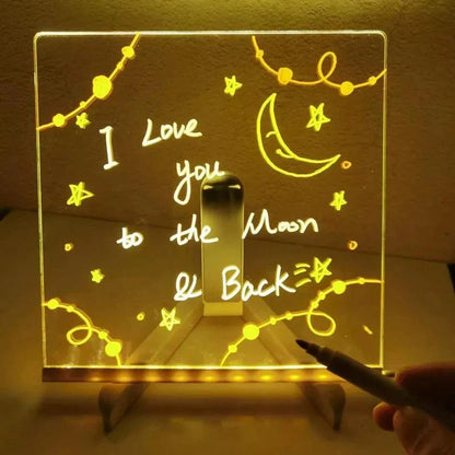 GlowBoard™ LED Drawing Board , Write, Erase &amp; Glow with Style