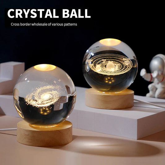 ✨ 3D Crystal Galaxy Night Light – Mesmerizing Cosmic Glow for Your Space! 🌌🔮 Lamp sBedroom Ambient Light Creative Gift Night Light