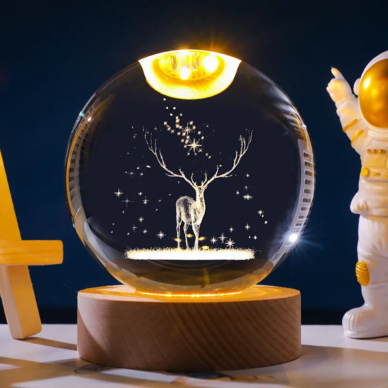 ✨ 3D Crystal Galaxy Night Light – Mesmerizing Cosmic Glow for Your Space! 🌌🔮 Lamp sBedroom Ambient Light Creative Gift Night Light