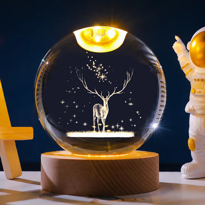 ✨ 3D Crystal Galaxy Night Light – Mesmerizing Cosmic Glow for Your Space! 🌌🔮 Lamp sBedroom Ambient Light Creative Gift Night Light