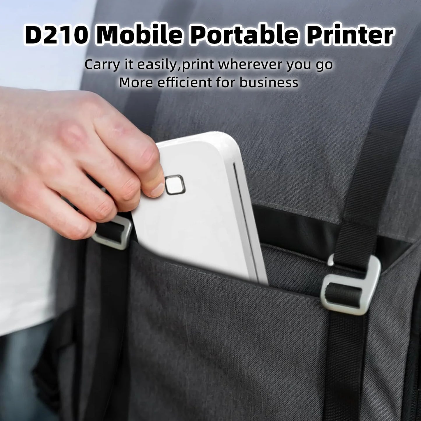 Bluetooth Thermal Inkless Printer A4 Maker Wireless Mobile Travel Printer Tattoo Paper Compatible with iPhone Android Mac Window