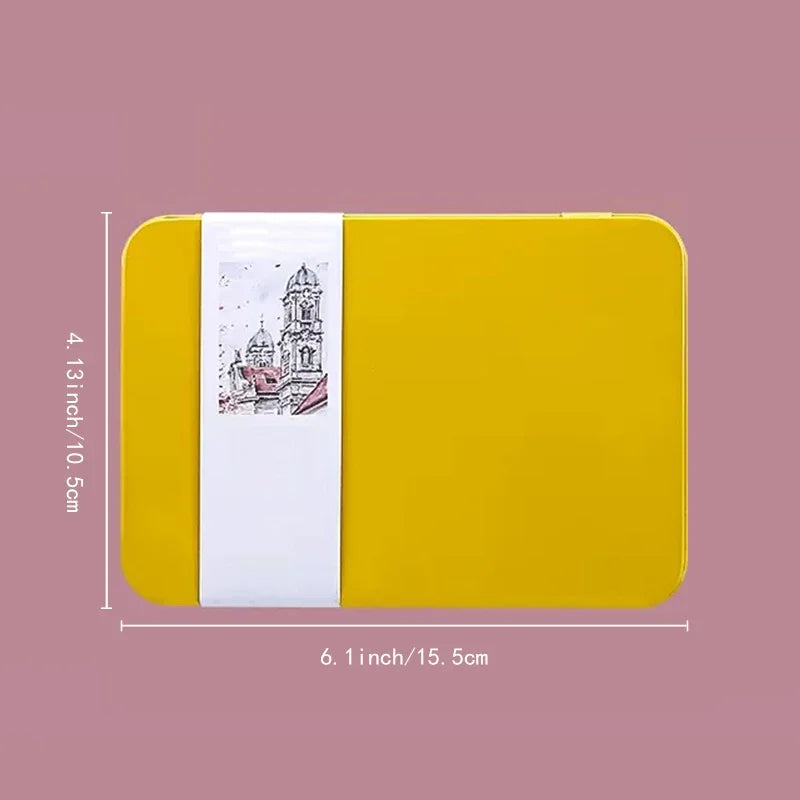 POTENTATE Watercolor Book Artist-grade Cotton A6 Rough-grained Watercolor Paper 300g Postcard Tin Box Travel Sketch Art Supplies