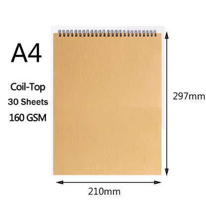 Professional sketchbook Thick paper Spiral notebook Art school supplies Pencil drawing notepad stationery cute gel pens pencil