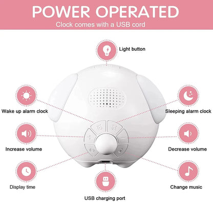 Child Alarm clock Digital Emotion Table Clock WIth Light Cute Cartoon Alarm Clock For Kids