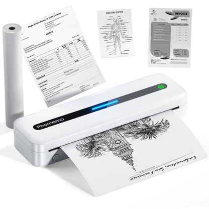 Phomemo M832 Portable Printer A4 BT Printer for Travel 300Dpi Wireless Inkless Thermal Printer Use in iOS Android Phone Laptop