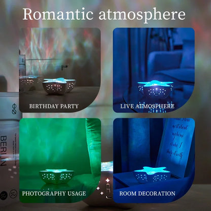 Starry Glow: ✨ Starry Glow: Starfish LED Projector Lamp 🌊 Create Your Underwater Sanctuary