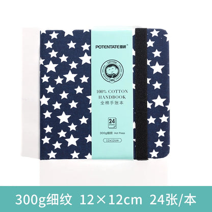 POTENTATE 100% Cotton Square Watercolor Paper Book 12cmx12cm(4.7x4.7Inch )24 Sheets 300g (140lb) Art  Drawing Paper Sketchbook