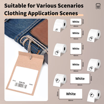 Phomemo M110 Mini Portable Thermal Printer Self-adhesive Label Printer For 3/5/10 rolss Stickers Label Maker Printer Without Ink