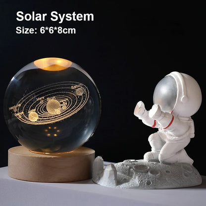 ✨ 3D Crystal Galaxy Night Light – Mesmerizing Cosmic Glow for Your Space! 🌌🔮 Lamp sBedroom Ambient Light Creative Gift Night Light