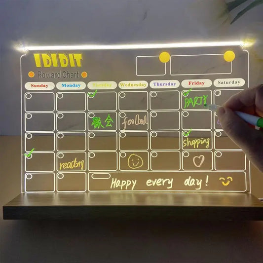 Light Up Message LED Acrylic Note Board Clear Acrylic