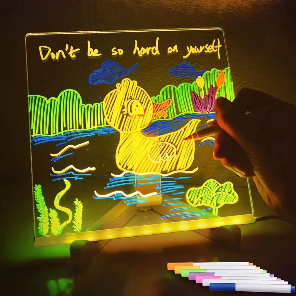 GlowBoard™ LED Drawing Board , Write, Erase &amp; Glow with Style