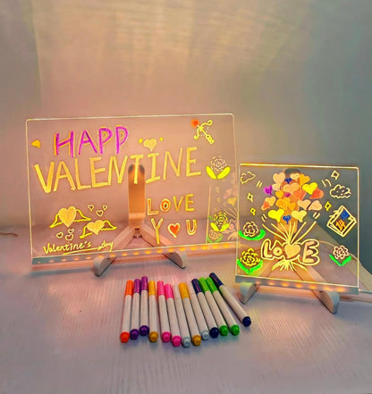 GlowBoard™ LED Drawing Board , Write, Erase &amp; Glow with Style