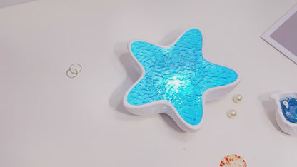 Starry Glow: ✨ Starry Glow: Starfish LED Projector Lamp 🌊 Create Your Underwater Sanctuary